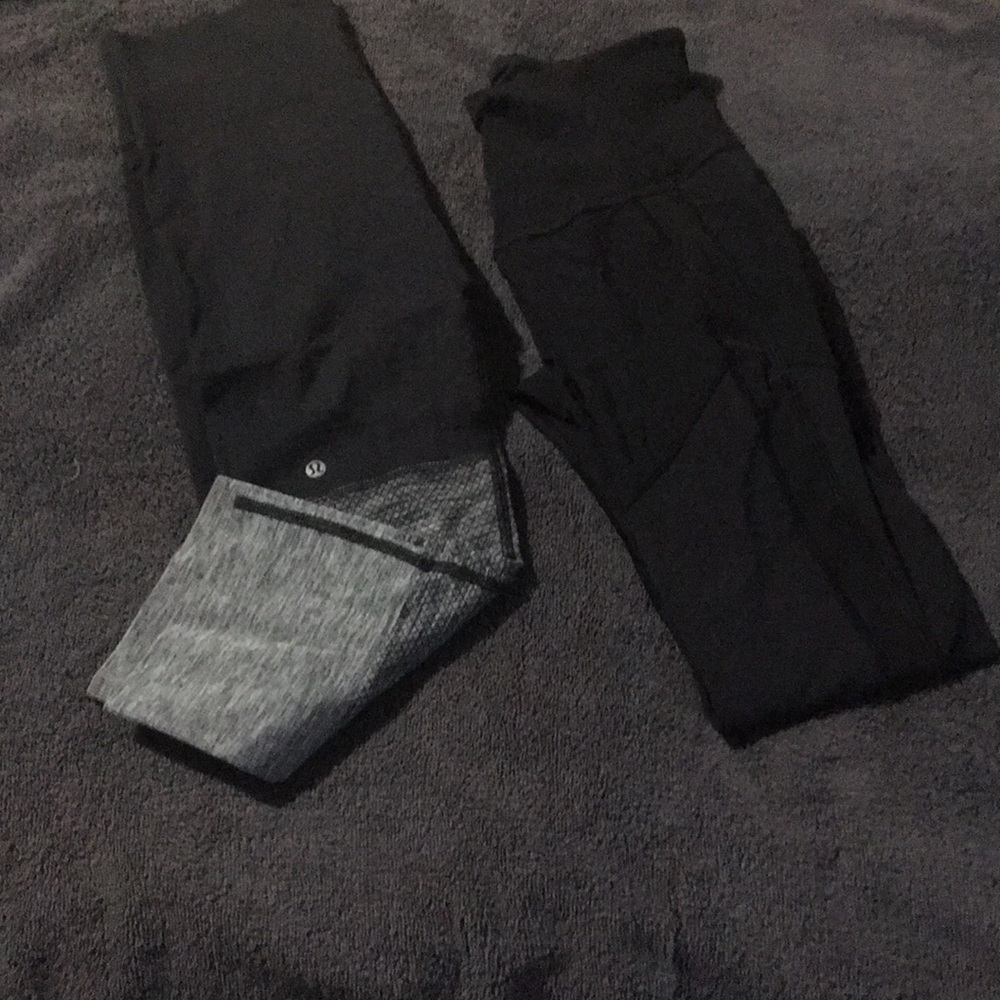 Lululemon Capri grey and black leggings